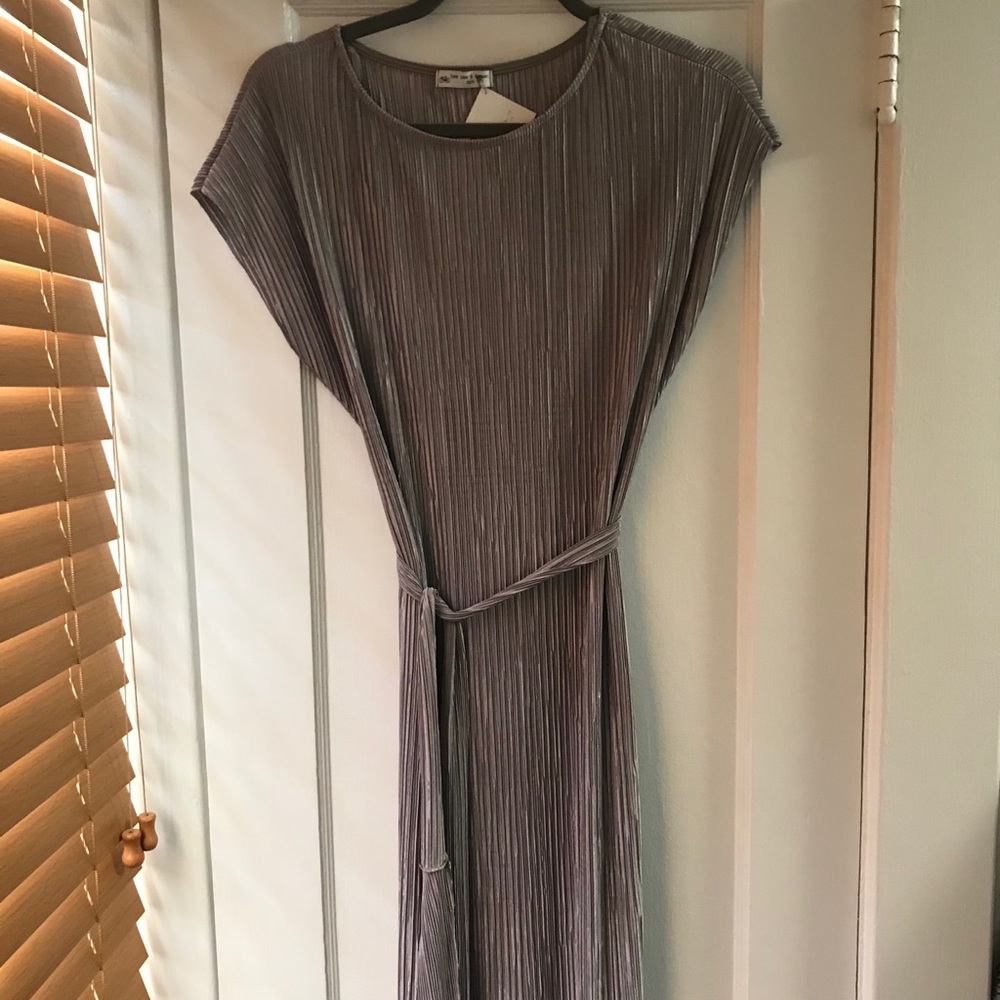 Accordion Silver Dress